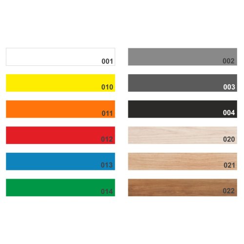Farb- und Holzdekor-Muster für Preislistenschienen