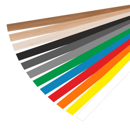 Farbige Einsätze für Preisschilder. Verschiedene Holzfarben und Dekore