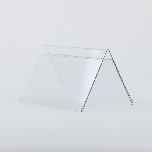 Ständer aus transparentem Kunststoff zum beidseitigen Einlegen von Preisschildern - Typ PVC-S4.