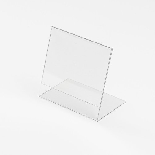 Stand made of transparent plastic for inserting a label with a price tag - type PVC-S1