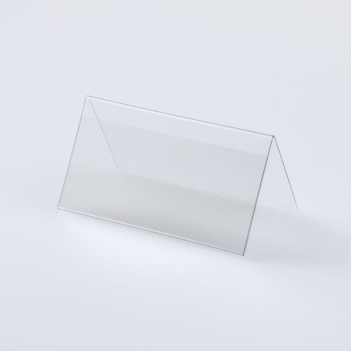 Stand made of transparent plastic for inserting a label with a price tag - type PVC-S3.