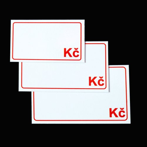 Laminated labels CZK