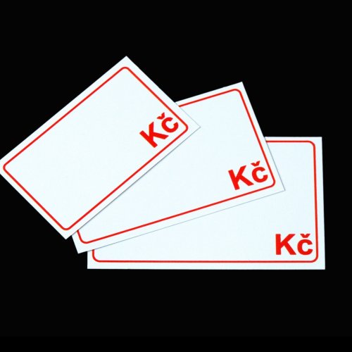 Laminated labels CZK