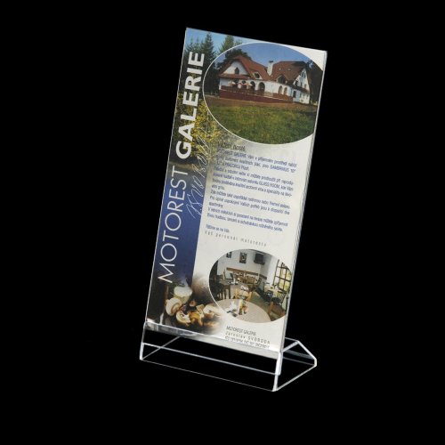 Plastic leaflet holder. DL format